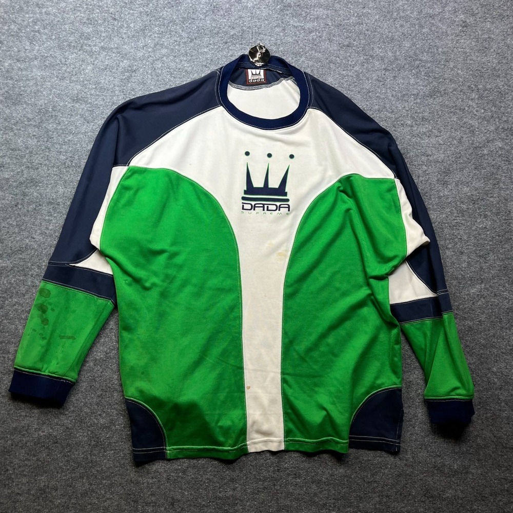 Vintage Damani Dada Supreme Jersey Men's Navy White Green Athletic Sports Y2K